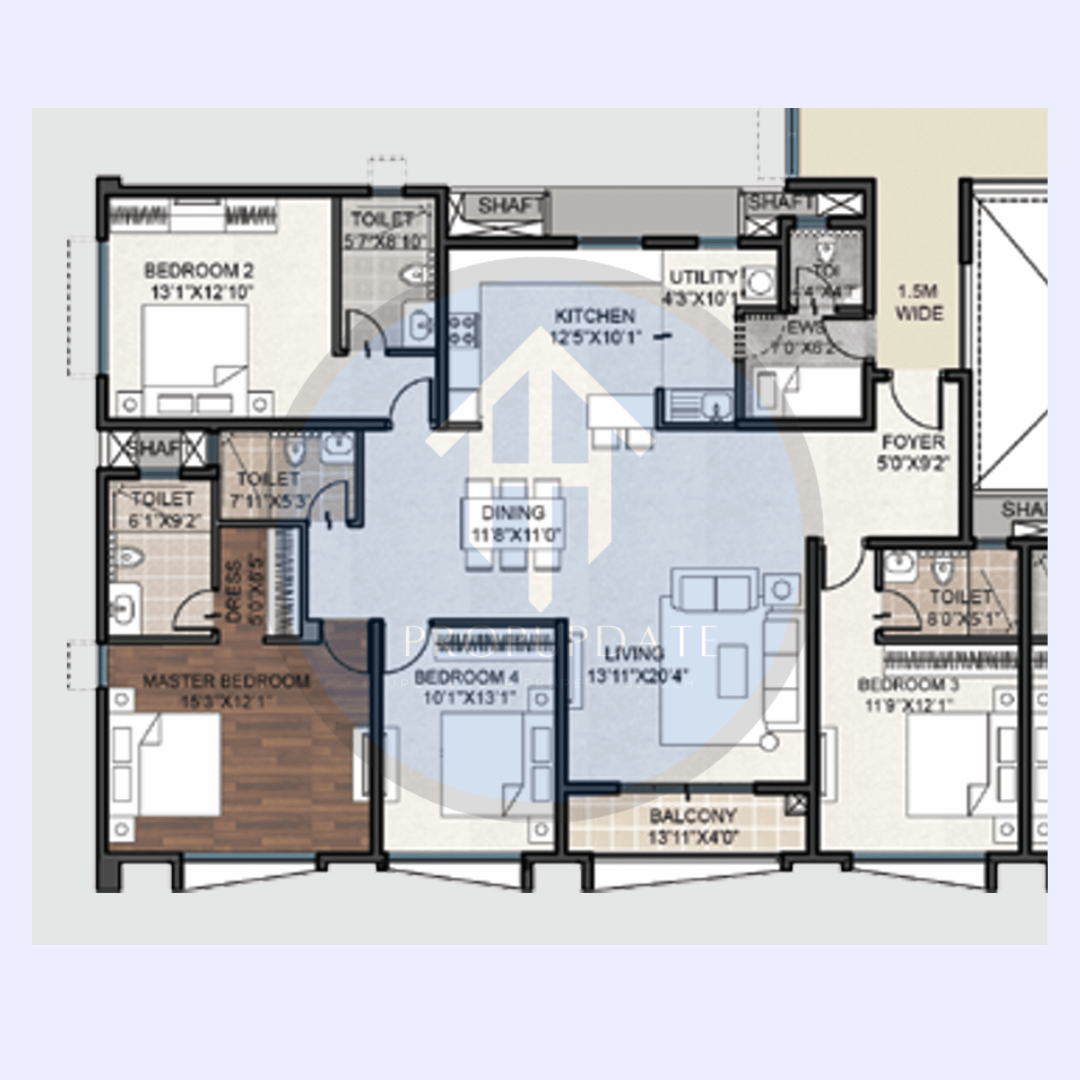 Purva Atmosphere Floorplan 2BHK